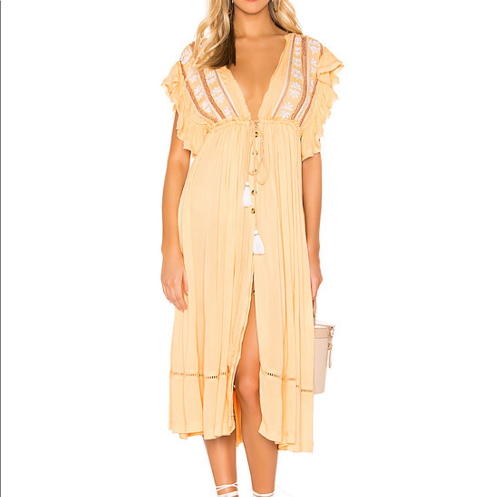 SOLD: NWT FREE PEOPLE Will wait for you Midi Dress - Picture 1 of 5